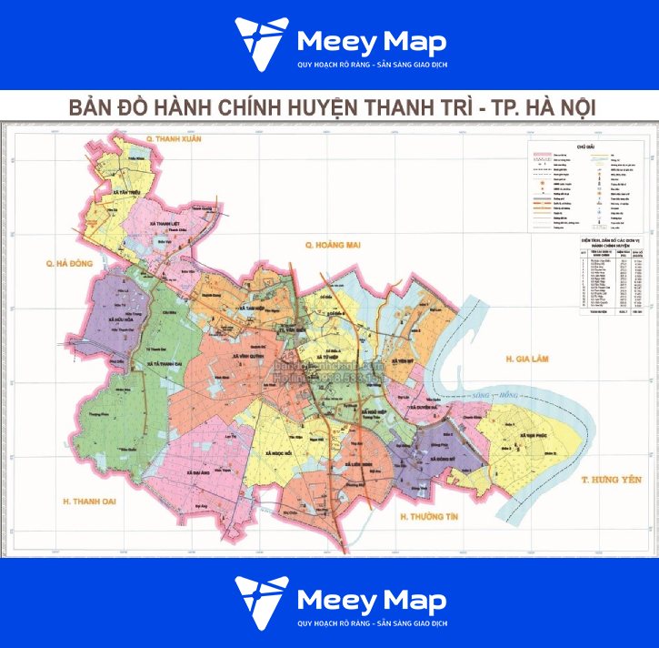 Chi Tiết Quy Hoạch Huyện Thanh Trì: Bản Đồ Sử Dụng Đất Mới Nhất 13 Bản đồ hành chính huyện Thanh Trì