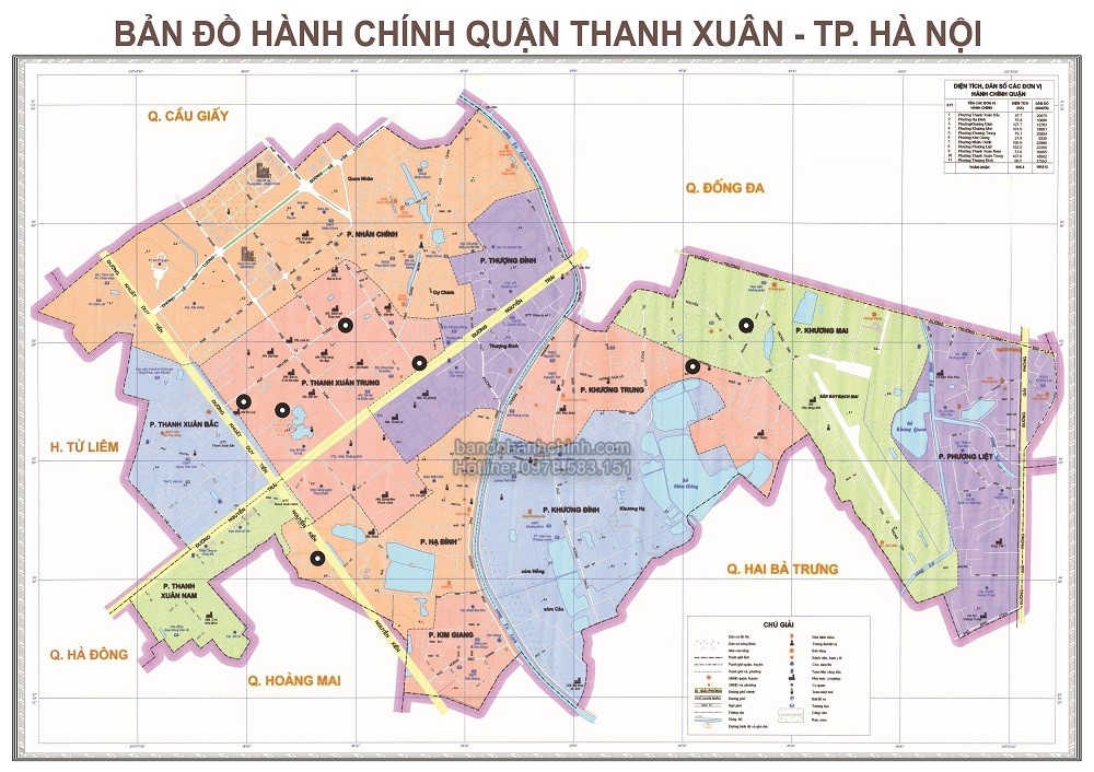 Bản đồ quận Thanh Xuân
