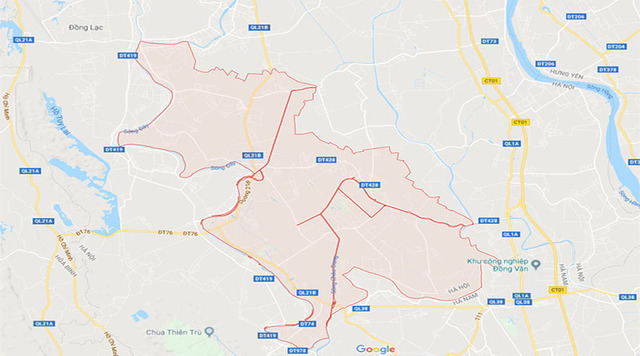 Bản đồ quy hoạch đất và quy hoạch đô thị của huyện Ứng Hòa