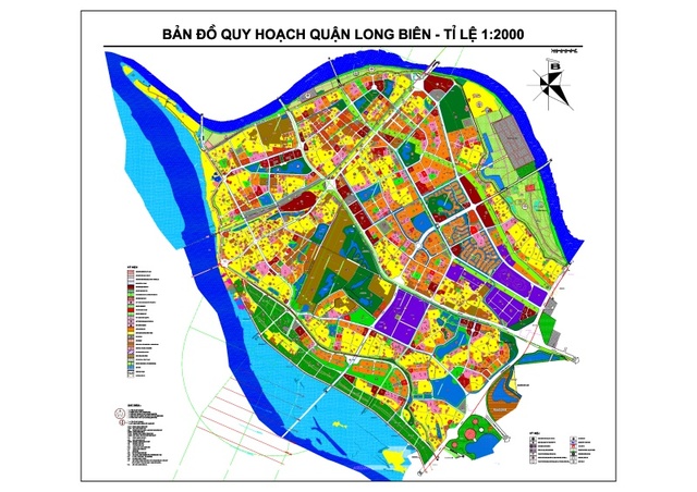 Bản đồ quy hoạch quận Long Biên theo tỉ lệ 1/2000