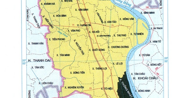 Đơn vị hành chính của huyện Thường Tín bao gồm có 29 đơn vị hành chính
