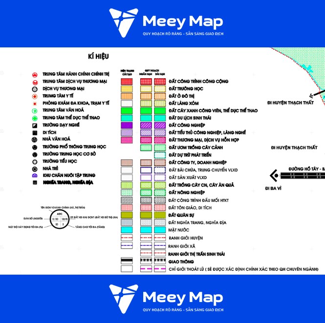 Chi tiết Bản đồ Quy hoạch Huyện Phúc Thọ Hà Nội Đến Năm 2030 2 Ky hieu cac loai dat tren ban do quy hoach