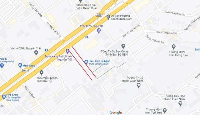 Quy hoạch giao thông của quận Thanh Xuân tập trung khai thác và mở rộng các tuyến đường trục chính có lưu lượng giao thông nhiều