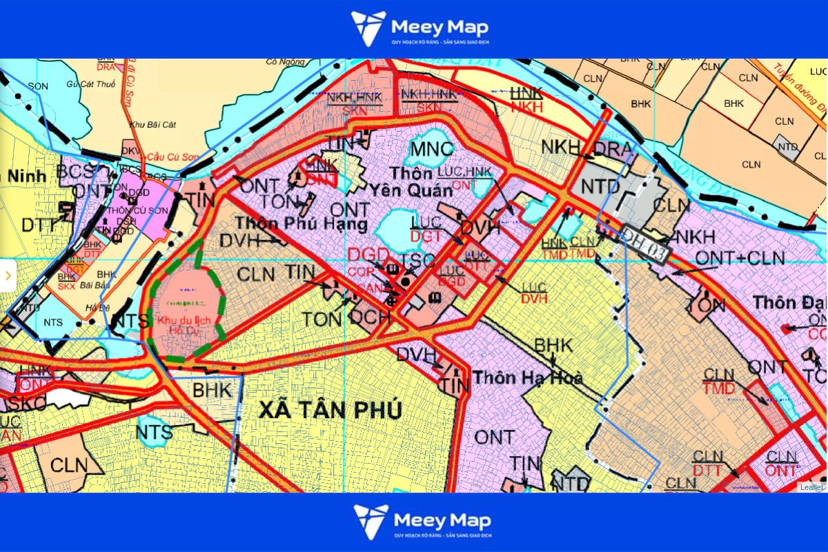 Bản đồ quy hoạch xã Tân Phú, Huyện Quốc Oai