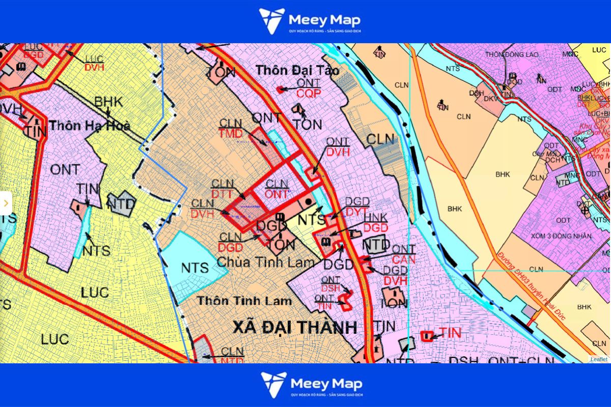 Bản đồ quy hoạch xã Đại Thành, Huyện Quốc Oai