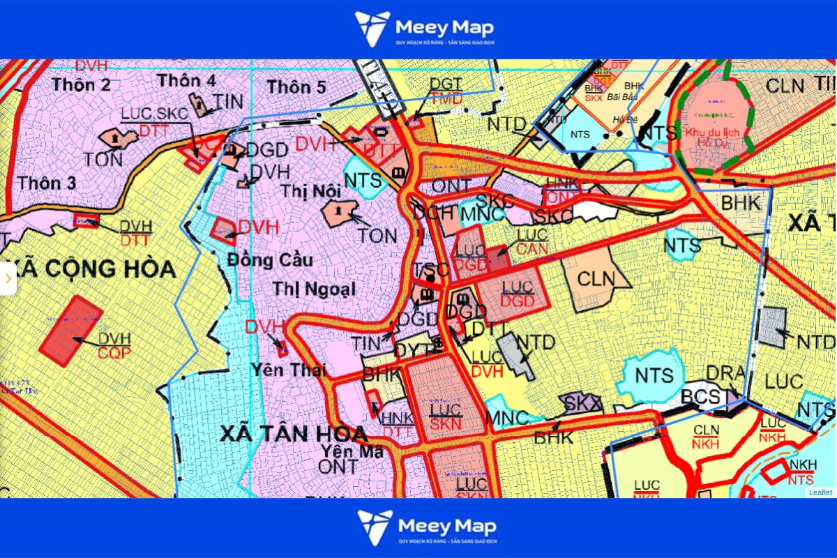 Bản đồ quy hoạch xã Tân Hòa, Huyện Quốc Oai