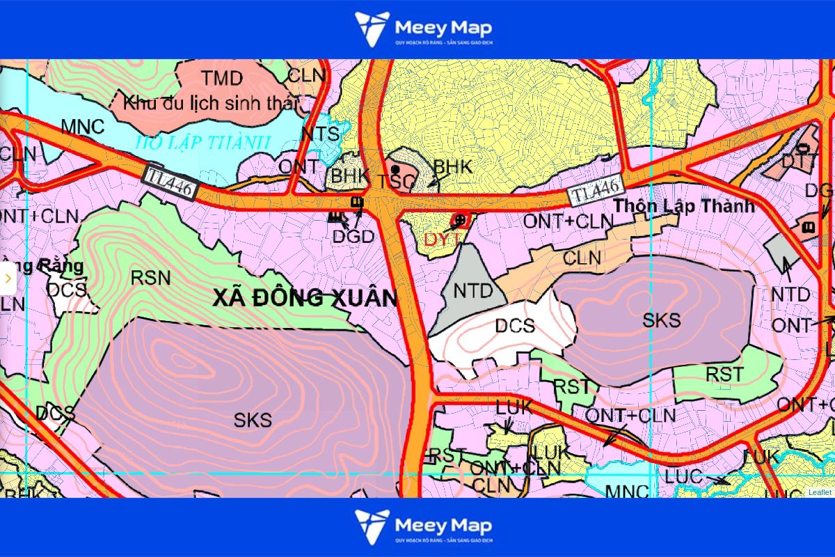 Bản đồ quy hoạch xã Đông Xuân, Huyện Quốc Oai