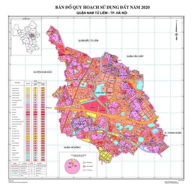 Thông tin bản đồ quy hoạch quận Nam Từ Liêm