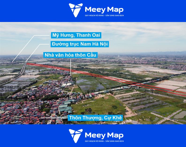 Tu xa Cu Khe Vanh dai 4 huong ve xa My Hung va duong truc Nam Ha Noi