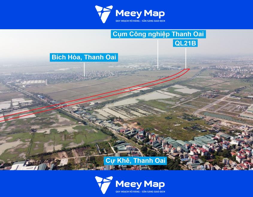 Vành đai 4 đoạn qua đường bờ sông nối từ cầu Thạch Bích (Bích Hòa) đến cầu Khê Tang (Cự Khê)