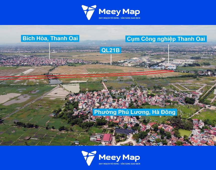 Vanh dai 4 se mo theo quy hoach qua dia ban huyen Thanh Oai tinh tu doan QL21B Cum cong nghiep Thanh Oai