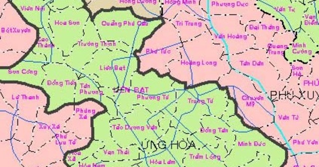 Vị trí địa lý của huyện Ứng Hòa và các đơn vị hành chính của huyện Ứng Hòa