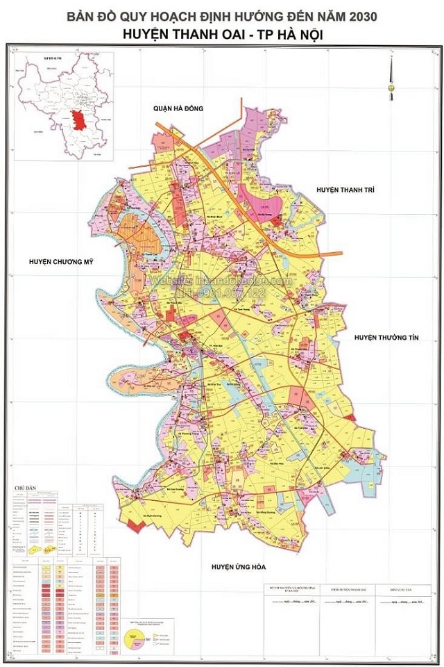 Bản đồ quy hoạch huyện Thanh Oai