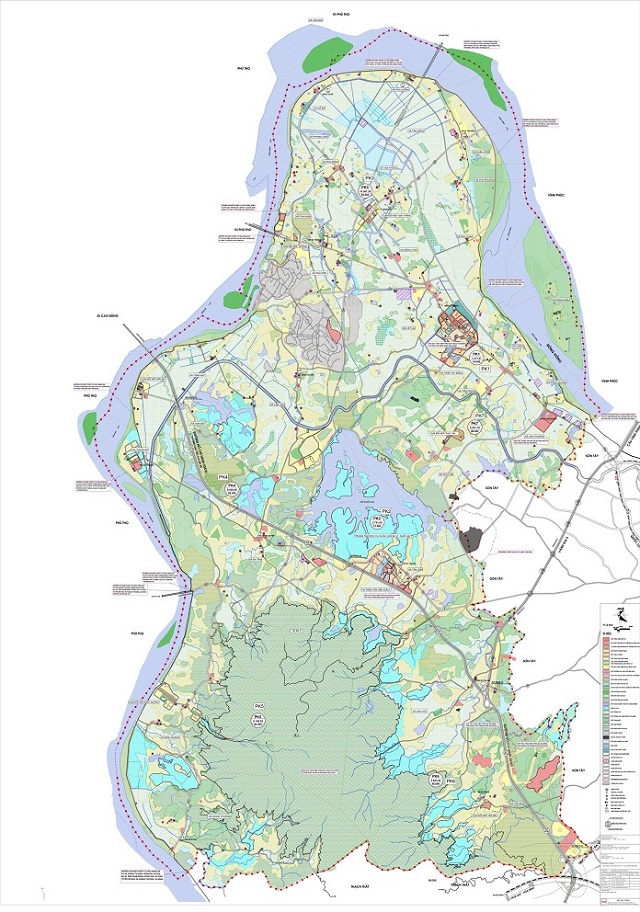 Bản đồ quy hoạch huyện Ba Vì