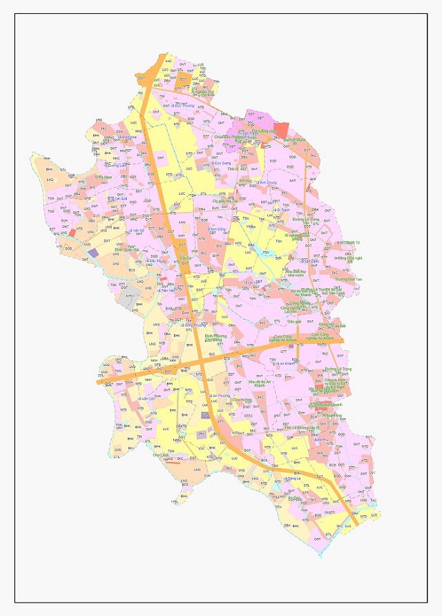 Bản đồ quy hoạch huyện Hoài Đức
