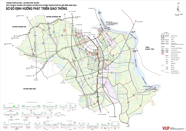 Bản đồ quy hoạch của huyện Phú Xuyên thuộc tỉnh Hà Nội