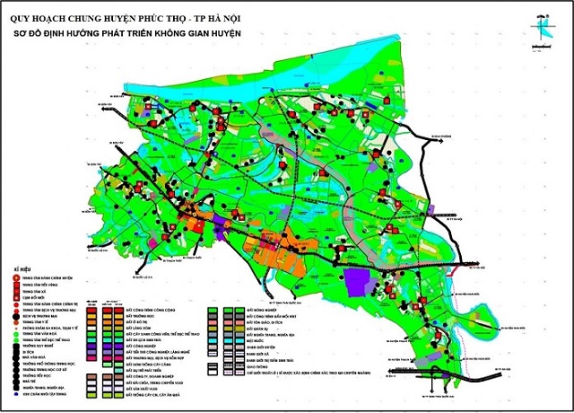 Bản đồ quy hoạch huyện Phúc Thọ