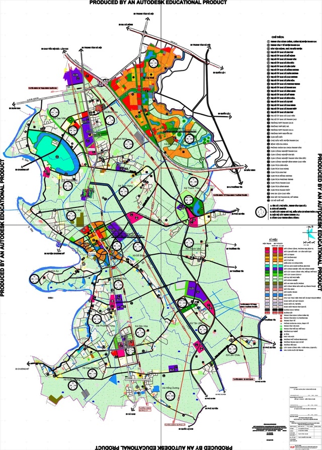 Bản đồ quy hoạch huyện Thanh Oai Hà Nội