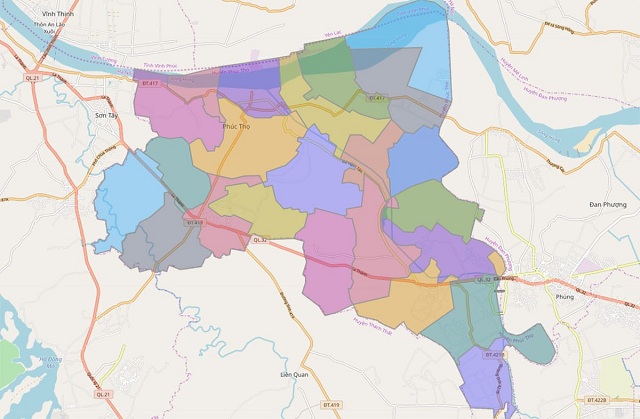 Bản đồ quy hoạch huyện Phúc Thọ Hà Nội đến năm 2030 chi tiết