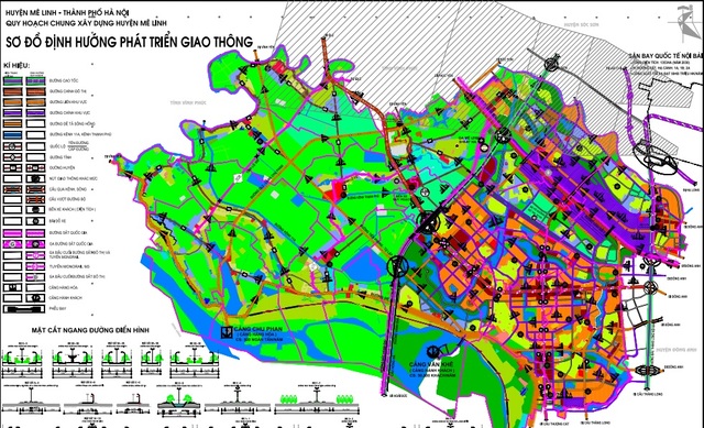 Bản đồ quy hoạch giao thông của huyện Mê Linh