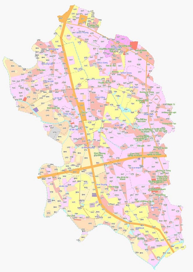 Bản đồ quy hoạch giao thông huyện Hoài Đức Hà Nội giai đoạn 2021-2030