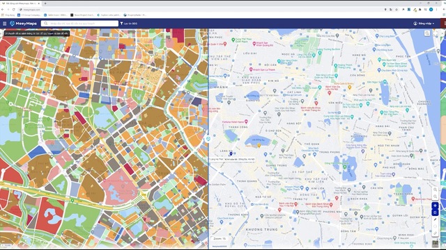 So sánh bản đồ quy hoạch và chưa quy hoạch bằng nền tảng Meey map khi bạn thực hiện tìm kiếm quy bản đồ quy hoạch của huyện Mỹ Đức Hà Nội