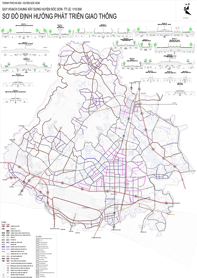 Bản đồ quy hoạch giao thông huyện Sóc Sơn