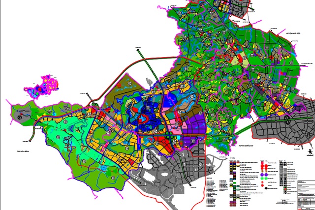 Bản đồ quy hoạch giao thông huyện Thạch Thất