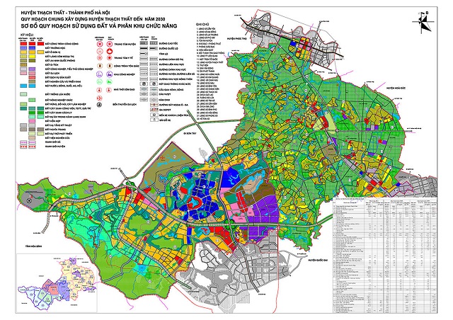 Bản đồ quy hoạch huyện Thạch Thất