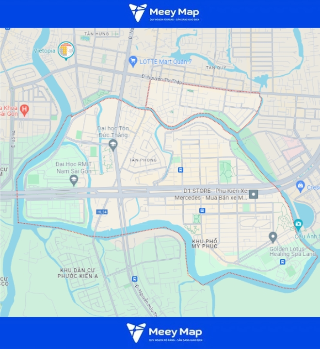 Bản đồ Phường Tân Phong, Quận 7, TP Hồ Chí Minh