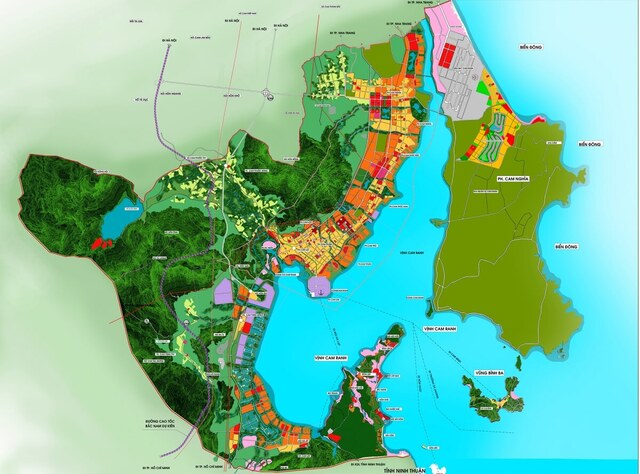 Bản đồ định hướng phát triển không gian đô thị của Cam Ranh