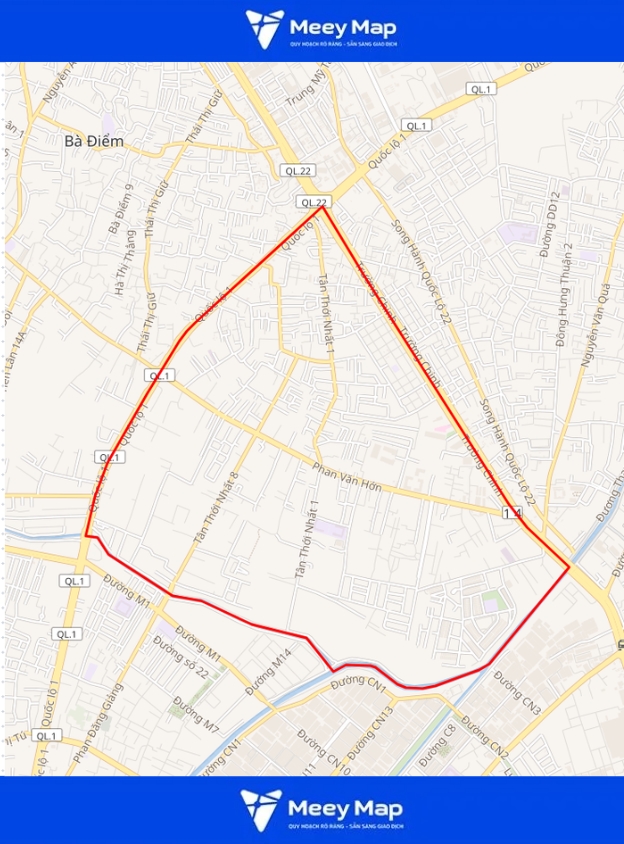 Bản đồ quy hoạch Quận 12, TP Hồ Chí Minh năm 2030 chi tiết nhất 12 Bản đồ phường Tân Thới Nhất, Quận 12