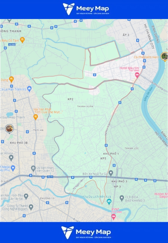 Bản đồ quy hoạch Quận 12, TP Hồ Chí Minh năm 2030 chi tiết nhất 4 Bản đồ phường Thạnh Xuân, Quận 12