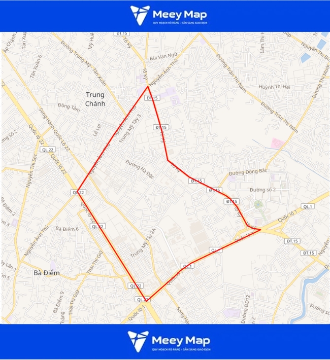 Bản đồ phường Trung Mỹ Tây, Quận 12
