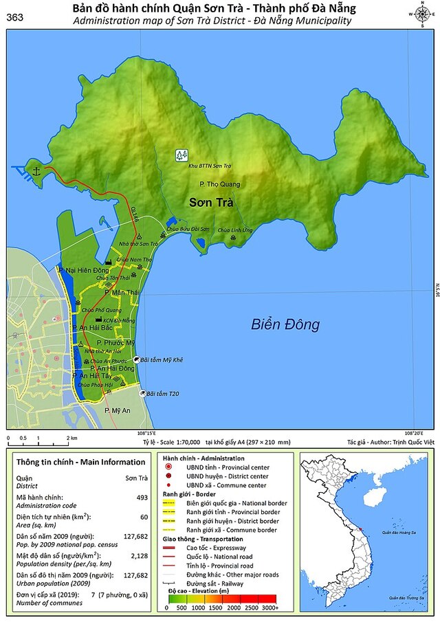Bản đồ quy hoạch chung của quận Sơn Trà Đà Nẵng
