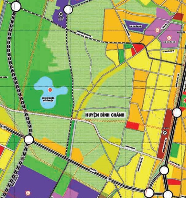 Bản đồ quy hoạch của xã Vĩnh Lộc B thuộc huyện Bình Chánh 