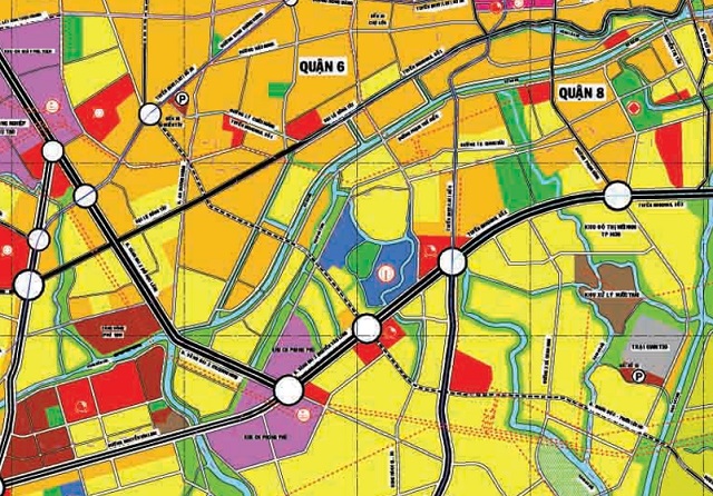 Bản đồ quy hoạch giao thông Quận 8 mới nhất