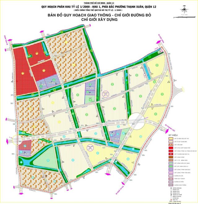 Bản đồ quy hoạch giao thông quận 11 tại phường Thanh Xuân