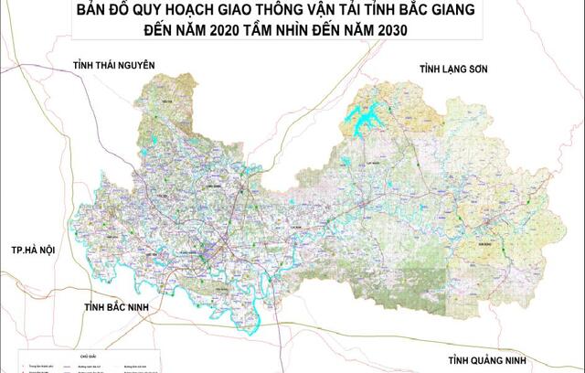 Bản đồ quy hoạch giao thông tỉnh Bắc Giang đến năm 2020 và tầm nhìn đến năm 2030