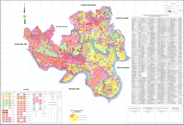 Bản đồ quy hoạch huyện Yên Dũng Bắc Giang
