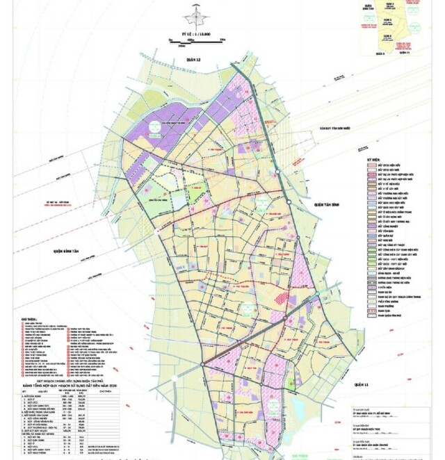 Bản đồ quy hoạch quận Tân Phú trong giai đoạn 2021-2030 chung và chi tiết nhất