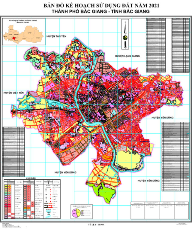 Bản đồ quy hoạch thành phố Bắc Giang