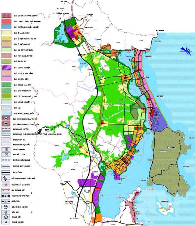 Bản đồ quy hoạch tổng thể thành phố Cam Ranh