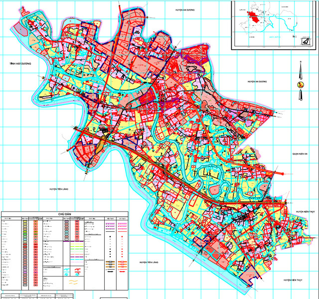 Bản đồ quy hoạch và sử dụng đất của huyện An Lão Hải Phòng đến năm 2030
