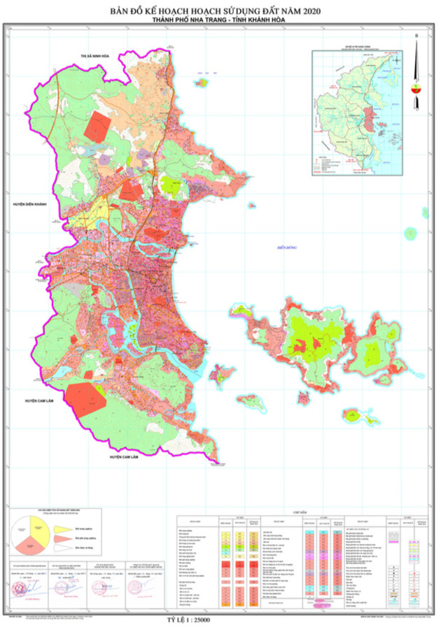 Bản đồ quy hoạch và sử dụng đất của thành phố Nha Trang