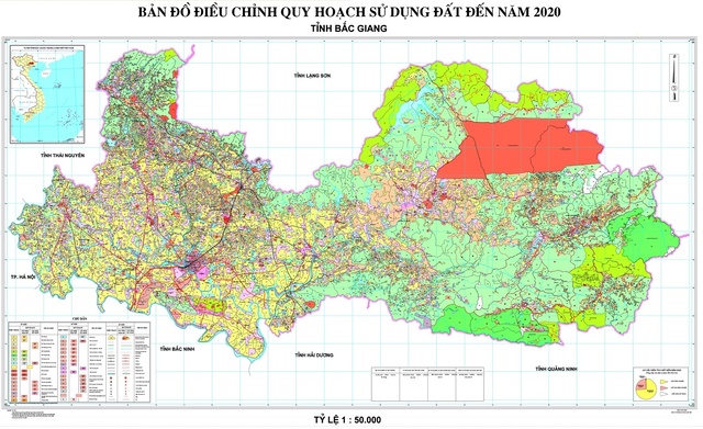 Bản đồ quy hoạch tỉnh Bắc Giang|Kế hoạch sử dụng Đất 1 quy hoạch Bắc Giang