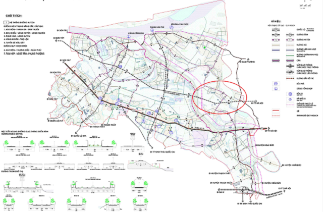 Quy hoạch Thanh Đa nằm trong bản đồ quy hoạch chung của huyện Phúc Thọ