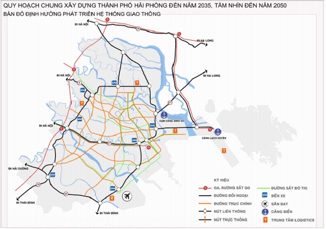 Quy hoạch giao thông huyện An Dương nằm trong bản đồ định hướng phát triển chung của thành phố Hải Phòng