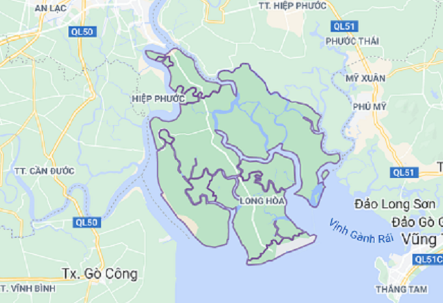 Vị trí địa lý của huyện Cần Giờ
