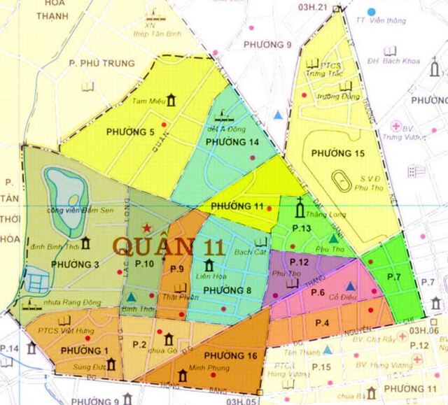 Vị trí địa lý và các đơn vị hành chính nằm trong địa bàn quận 11